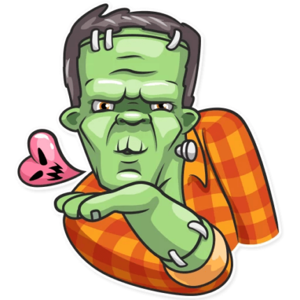 franky the monster_cartoon sticker 2