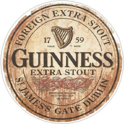 Guinness Round Label Decal
