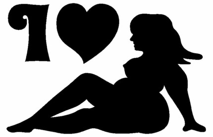 I Love Large Girls Sticker