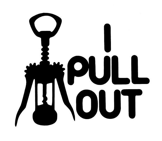 I PULL OUT FUNNY DIE CUT DECAL FOR GUYS