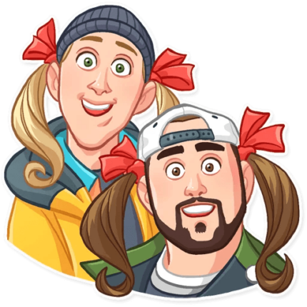 jay and silent bob funny cartoon wall sticker 21