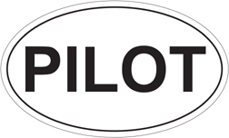 Pilot Euro Oval Pilots Decal