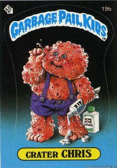 Crater CHRIS Funny Sticker Name Decal