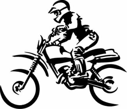 Dirt Bike Die Cut Decal