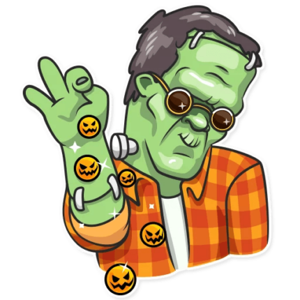 franky the monster_cartoon sticker 11