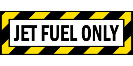JET FUEL ONLY AIRCRAFT STICKER