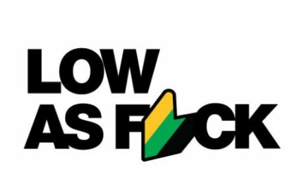 Low as Fuck funny color auto sticker