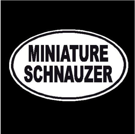 Miniature Schnauzer Oval Decal