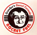 Rocket Fuel Round Color Sticker funny color auto sticker
