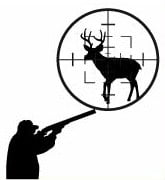 Buck in Scope Diecut Decal 2