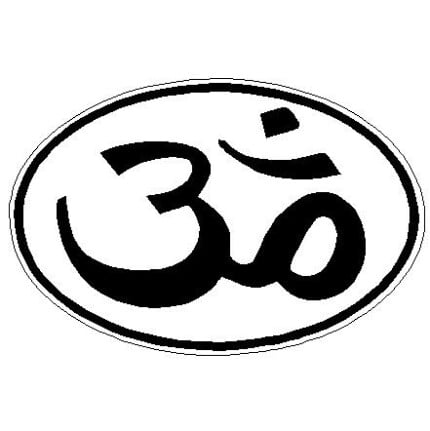Om Symbol Oval Decal