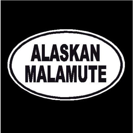Alaskan Malamute Oval Decal