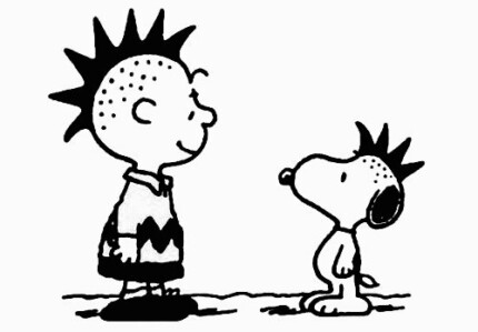 Charlie Brown and Snoopy Punk Rock Diecut Decal