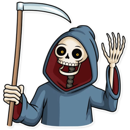 friendly death_grim reaper sticker 5