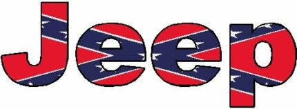 JEEP Decal Flag Rebel Fill Decal