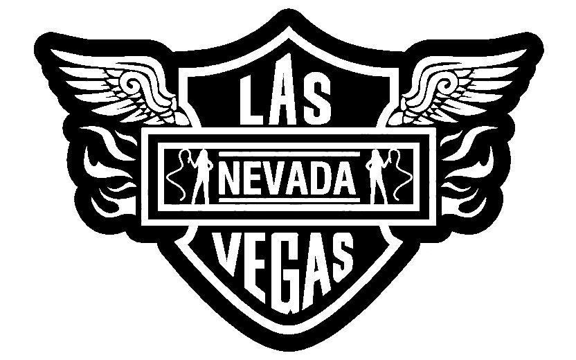 Las Vegas Bikerz Crest Black and White Sticker