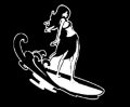 Surfing Girl Vinyl Sticker Decal