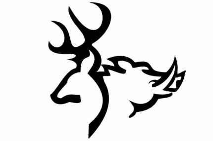 deer hog die cut deer hunting decal