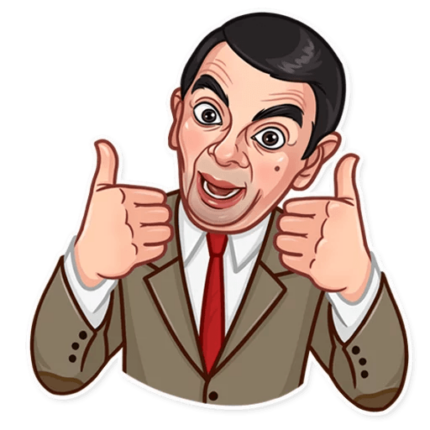 mr bean show funny car sticker 3