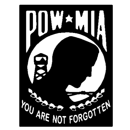 POW MIA vinyl sticker