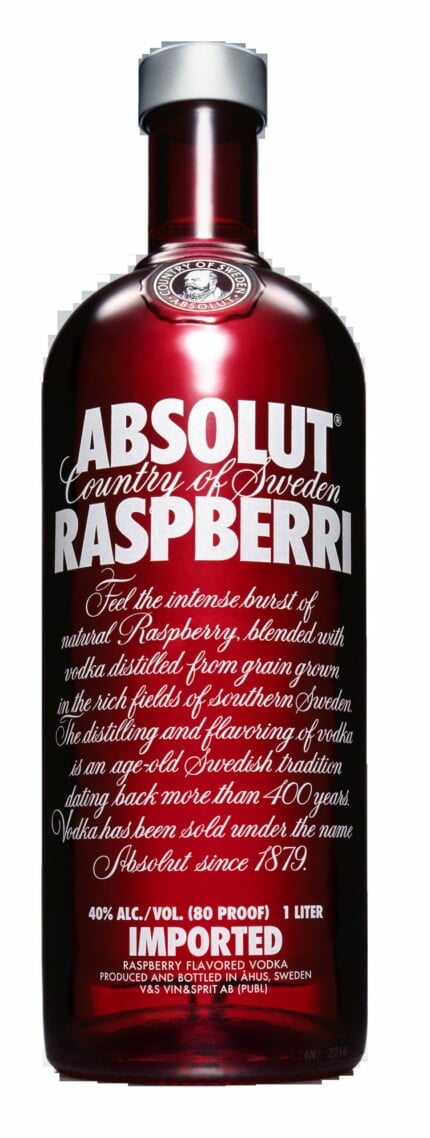 Absolut Raspberri Vodka Bottle