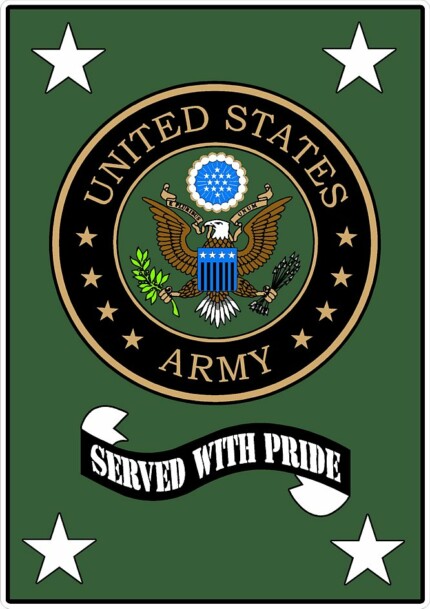 ARMY VETERAN FLAG GREEN