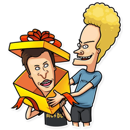 beavis and butthead mtv funny cartoon sticker_22