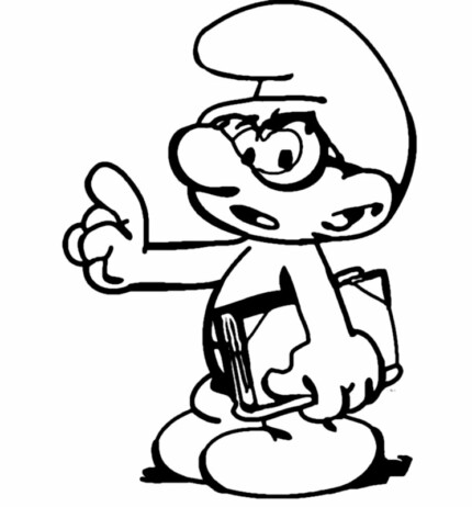 brainy smurf-diecut decal NO BACKGROUND