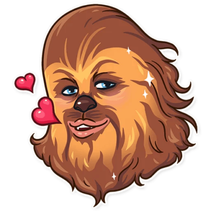chewbacca wookiee star wars sticker 2