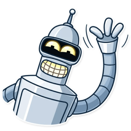 futurama tv show cartoon bender sticker 5
