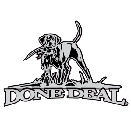 GRAY BLACK WHITE Bird Dog Done Deal Duck Hunting Decal