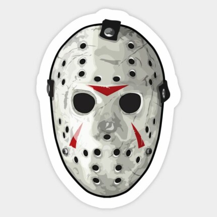 JASON HALLOWEEN MASK STICKER