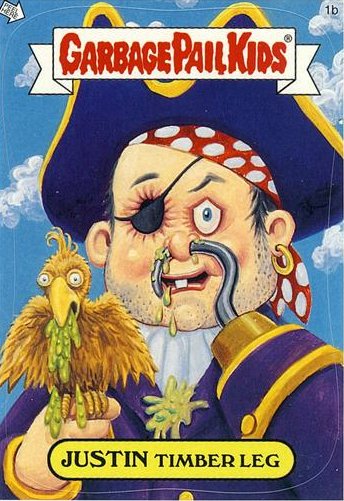 JUSTIN Timber Leg Funny Decal Name Sticker