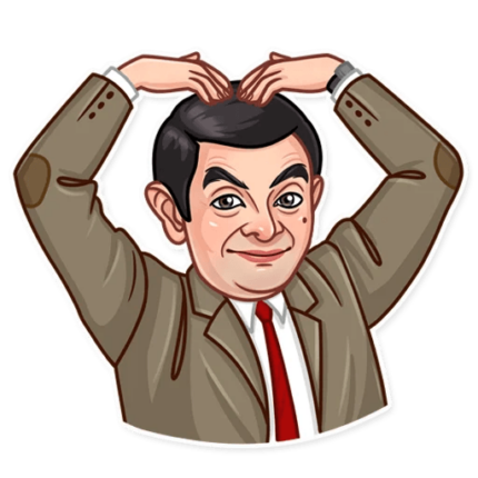 mr bean show funny car sticker 21