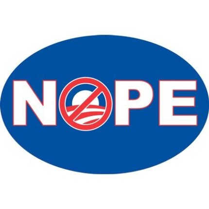 Nope Obama Sticker