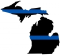 thin blue line MICHIGAN STICKER
