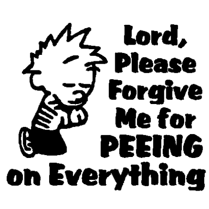 Calvin Forgive vinyl sticker
