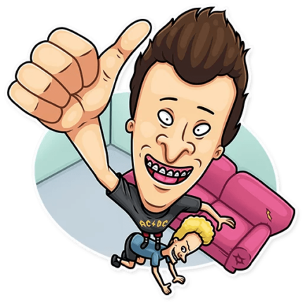 beavis and butthead mtv funny cartoon sticker_3