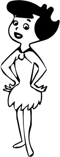 Betty Rubble Decal Sticker