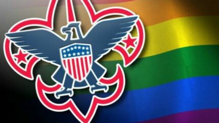 boy scouts gay pride flag sticker 2