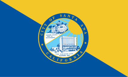 California Santa Ana City Flag Decal