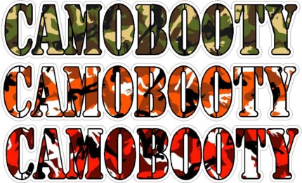 CAMOBOOTY HUNTING STICKER SET