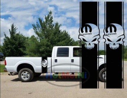 dodge mopar with skull vinyl graphic combo kit
