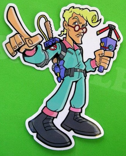 ghostbusters cartoon sticker