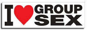 I Love Group Sex Bumper Sticker