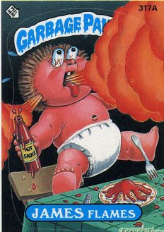 JAMES Flames Funny Sticker Name Decal