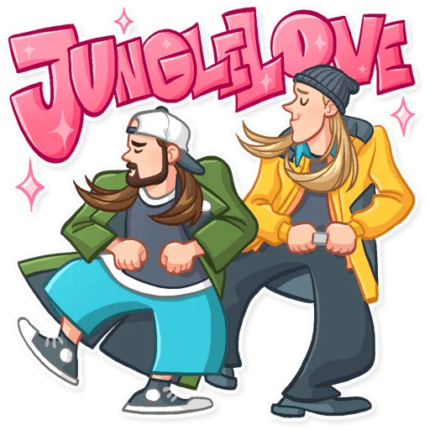 jay and silent bob funny cartoon wall sticker 20