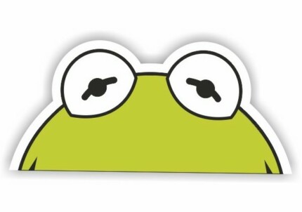 kermit peeking sticker