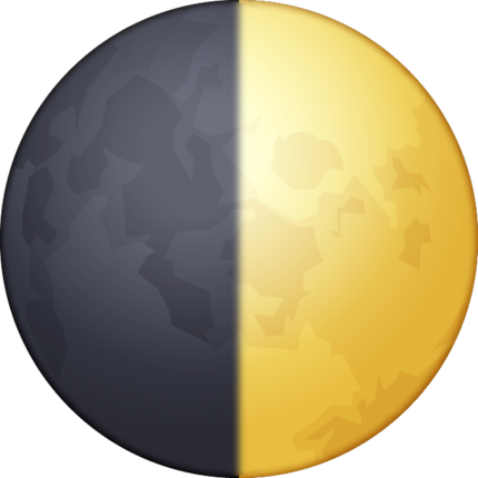 MOON First_quarter_emoji