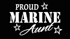 PROUD Military Stickers MARINE AUNT